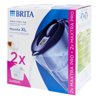 【1壺2芯限定組】德國原裝BRITA Marella XL馬利拉濾水壺3.5L藍(內含2入PRO濾芯)  - 沉穩藍