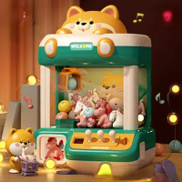 Shiba Inu Catching Doll Machine Large Children's Toy Household Mini Clip Doll Gacha Machine Christmas Gift for Boys and Girls