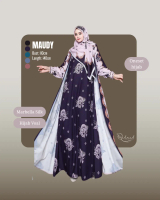 Gamis / Abaya / Longdress wanita dewasa set hijab Maudy Marbella Silk and Hijab voal