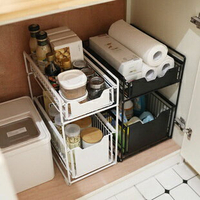 包郵簡易加厚多層可伸縮微波爐架廚房用品烤箱架檯面電飯鍋收納架