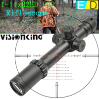 Visionking 1-14x32 ED Riflescope FMC First Focus Plane Side Focus Hunting Airsoft HD Illuminated Sniper Optical Sight Waterproof