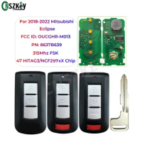 CNSZKEY GHR-M013 Smart Remote Key 315Mhz FSK 47 HITAG3/NCF297xX Chip For 2018-2022 Mitsubishi Eclipse 2/3/4 Buttons PN: 8637B639