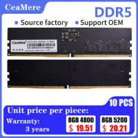 CeaMere DDR5 10pcsDesktop memory 8GB, 16GB, 32GB, 4800Mhz, 5200Mhz, 5600Mhz,memoriam memory card 288pin ram, wholesale pc memory