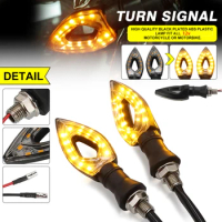 Turn Signal Light Universal Waterproof 12 LED Amber Lights For Honda CB125R CB650R CB190R CB250R CB300R CB400 CB500X CB1000R