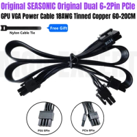 Original Seasonic PCIe Dual 8Pin 6+2Pin GPU Power Cable for Seasonic SS-660XP2 SS-760XP2 SS-860XP2 SS-1050XP3 SS-1200XP3 Modular