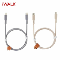 【iwalk】 液態矽膠快充線 PD充電線 蘋果安卓 150cm/25cm 兩色