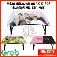 Meja Lipat Belajar Anak Karakter BTS BLACKPINK BT21 NCT DREAM Bisa COD Murah Unik Lucu