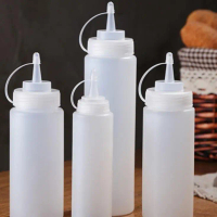 Botol Saus / Kecap / Mayones Serbaguna 230ml 350ml 450ml 650ml - PUTIH Plastik Kitchenware