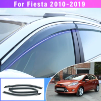 For Ford Fiesta Hatchback Window Weather Shield Deflector Guard Awnings Exterior Car Styling Auto Accessories Sun Rain Visor