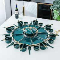陶瓷拼盤餐具組合家用拼盤套裝創意火鍋圓桌拼盤年夜飯團圓聚餐盤