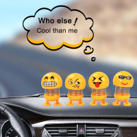 Mainan Kepala Bergegar, Hiasan Anak Patung, Kartun Comel dan Lucu, Robot Goyang Emoji, Hiasan Papan 