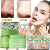 Kidney Bean Green Tea Mud Mask Deep Cleansing Pores Oil Control Moisturizing Smear Mask Removes Blackheads and Acne Closure