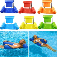 Foldable Floating Water Hammock Float Lounger Floating Toys Inflatable Floating Bed Chair Swimming Pool Inflatable Hammock Bed