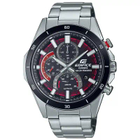 【CASIO 卡西歐】EDIFICE 太陽能三眼計時運動腕錶 EFS-S610DB-1AV