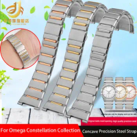 FOR Omega Constellation Manhattan Watch Band 131.13 Series Chain Men's Observatory Notched Precision Steel Watch Band