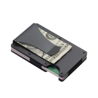 2024 RFID blocking metal wallet card holder case Custom LOGO rfid slim mens wallet minimalist aluminum wallet for men
