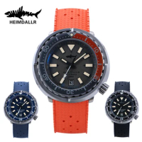 Heimdallr Men's Titanium Tuna Can SBBN Diver Watch Grey Texture Dial Sapphire NH35 Automatic Movement 200m Waterproof Retro Lume