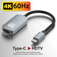 USB C To HDMI Cable 4K 60Hz Type C HDMI-Compatible Cable For iPhone 15 Samsung S23 MacBook Pro Air iPad HDMI Adapter