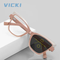 VICKI Fashion Butterfly New Design Blue Light Protection Glasses Progressive Customizable Prescription Photochromic Glasses 2219