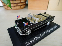 Simca Chambord V-8 敞篷總統護送專車模型 NOREVL ATLAS 1:43