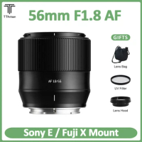 TTArtisan AF 56mm F1.8 APS-C Auto Focus Large Aperture Lens for Sony E A6400 A6300 A7C A7CII A7MII Fuji X XT10 XT3 XT4 XT5 XS10