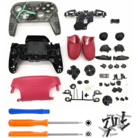 For Nintendo Switch Pro Controller DIY Full Set Shell Housing Case Cover kit w/Buttons Thumbsticks NS Pro Replacement Decal
