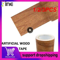 1/2/3PCS Realistic Wood Grain Repair Duct Furniture Renovation Adhensive Skirting Waist Line Floor Stickers Home Decor