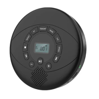 Bluetooth CD Walkman Rechargeable CD Player Built-In Speaker With USB/AUX/Headphone Port