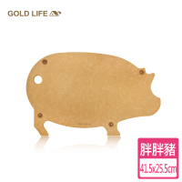 【GOLD LIFE】高密度不吸水木纖維砧板-大胖豬(動物造型)