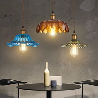 北歐loft復古懷舊創意小吊燈單頭酒吧臺創意個性工業風玻璃燈具