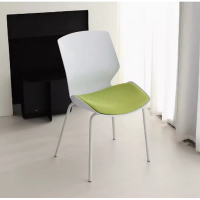 會議椅子學習椅(B款白色綠色坐墊)