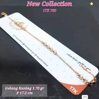 New Collection - Gelang Serut Variasi - Gold - Kadar 17k - 1,70 - Bintang Mas Semarang