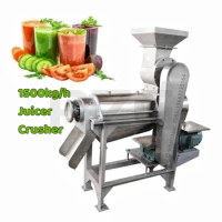 1500kg Industrial Pineapples Apple Ginger Spiral Juicer Juice Extractor Crushing And Juicing Machine For Fruits And Vegetables
