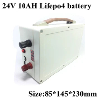 24v 10ah Battery Pack Lifepo4 Battery Bms 8s for 500w Motor Ebike Wheel Chair Solar Outdoor Camping Inverter LED + 3A Charger