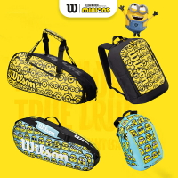 Wilson威爾勝Minions網球包小黃人聯名2支裝網球雙肩背包男女款