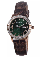 BONIA Bonia Sapphire - Jam Tangan Wanita - Rosegold - Brown Leather Strap - BNB10702-2597S