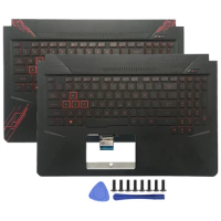 95% NEW For ASUS TUF Gaming FX504 FX80 FX80G FX80GD FX504G FX504GD Laptops Case Palmrest US Backlight Notebook keyboard