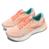 【BROOKS】慢跑鞋 Glycerin 20 女鞋 粉橘 綠 運動鞋 甘油系列 氮氣中底 路跑 馬拉松(1203691B658)