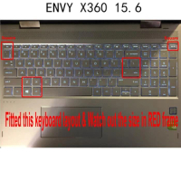 Keyboard Cover Silicone TPU for HP Envy 17t 17M 17.3 with x360 15-BW 15-BS and Pavilion x360 15 15.6 inch Protective skin Clear
