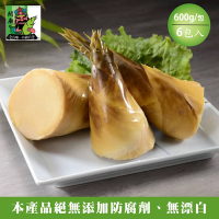 【關廟果菜生產合作社】頂級鮮甜綠竹筍-整支(600g/包)x6 常溫配送