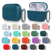 Silicone Earphones Case For Airpods Pro Case Cover Headphone Accessories Protective Box For Apple Airpods Pro Case Bag With Hook