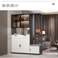 【jya金釔奧旗艦店】簡約灰+長80cm 帶換鞋凳(入戶玄關屏風櫃 鞋櫃 屏風置物櫃 隔斷櫃 預購15天)