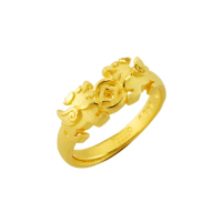 【甜蜜約定2sweet-FR6539】純金貔貅戒指-約重1.05錢(純金戒指)