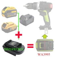 Adapter Converter DM18GWX For DeWalt For Milwaukee 18V Lithium Battery For Worx WU179 WU189 WU399 WU629 WU279 WU185 WU380