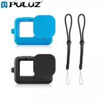PULUZ Soft Silicone Protective Housing Case For GoPro HERO9 Black &amp; Wrist Strap &amp; Camera Lens Shell Cover For Go Pro Accessories