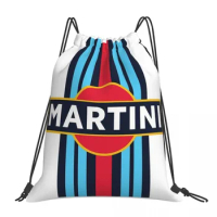 Martini Racing Backpacks Fashion Portable Drawstring Bags Drawstring Bundle Pocket Sports Bag BookBag For Man Woman School