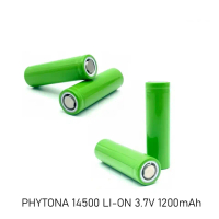 PHYTONA BATERAI CAS LITIUM 14500 Li-ion BATTERY CHARGE 1200mAh 3.7volt ORIGINAL PHYTONA RECHARGEABLE