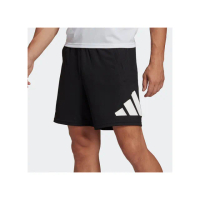 【adidas 愛迪達】TR-ES Logo Sho 男款 黑色 運動 訓練 健身 吸濕排汗 拉鍊口袋 短褲 IB8121