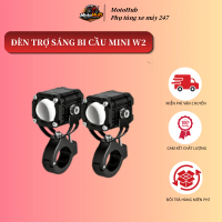 Đèn Trợ Sáng Bi Cầu Mini W2 10-80v Cho Xe Máy Xe Điện Mắt Quỷ 4 Chế Độ Có Tích Hợp Auto Passing Siêu