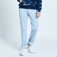 【EDWIN】男裝 大尺碼 FLEX高腰直筒牛仔褲(重漂藍)
